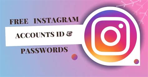 free instagram accounts and passwords.